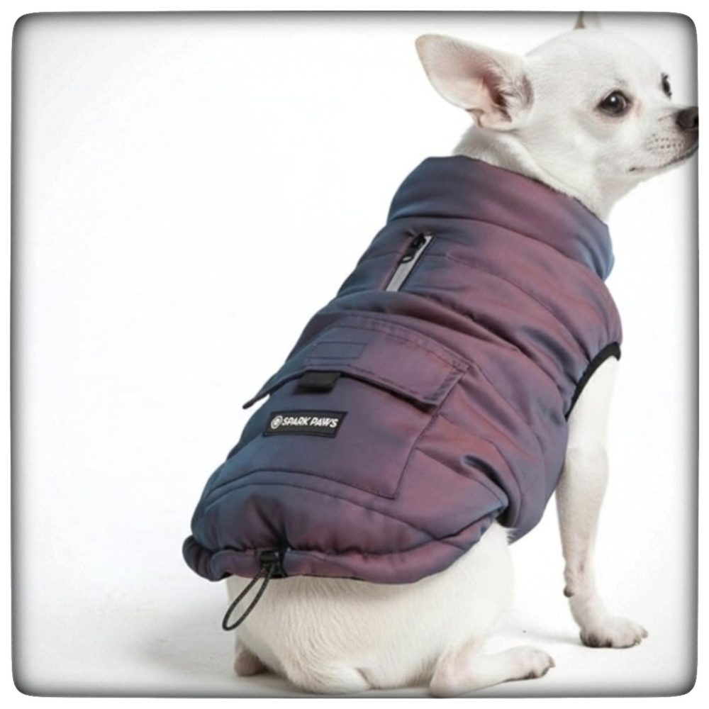 Sparkpaws Cosmic Purpleish Winter Vest Jacket-Size Large 15-25 Lbs